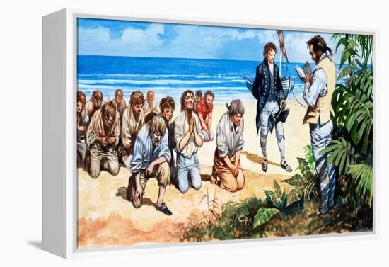 Mutiny on the Bounty (Gouache on Paper)-Peter Jackson-Framed Premier Image Canvas