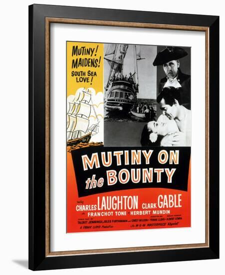 Mutiny on the Bounty, Movita, Clark Gable, Charles Laughton, 1935-null-Framed Art Print