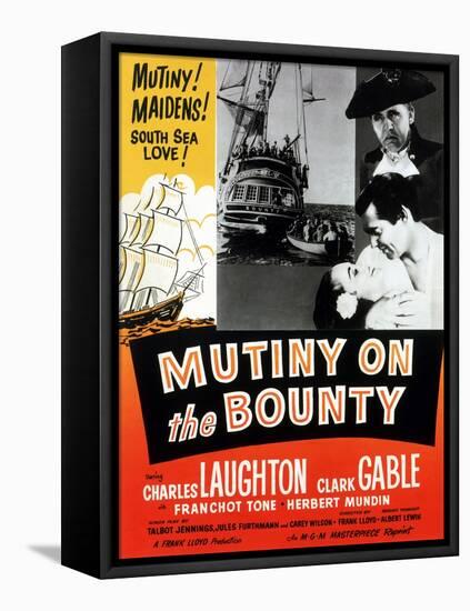 Mutiny on the Bounty, Movita, Clark Gable, Charles Laughton, 1935-null-Framed Stretched Canvas