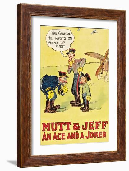 Mutt and Jeff - an Ace and a Joker-null-Framed Art Print