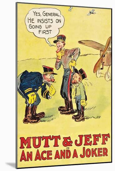 Mutt and Jeff - an Ace and a Joker-null-Mounted Art Print