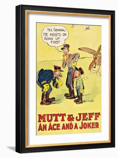 Mutt and Jeff - an Ace and a Joker-null-Framed Art Print