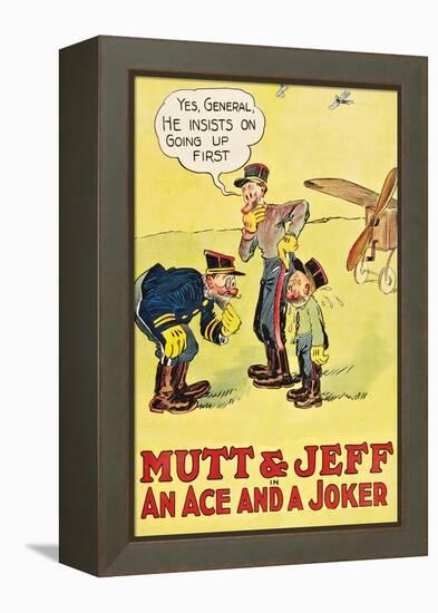 Mutt and Jeff - an Ace and a Joker-null-Framed Stretched Canvas