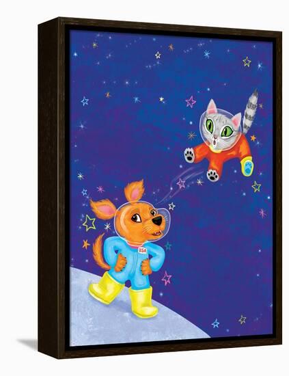 Mutt on the Moon - Jack & Jill-Elisa Chavarri-Framed Premier Image Canvas