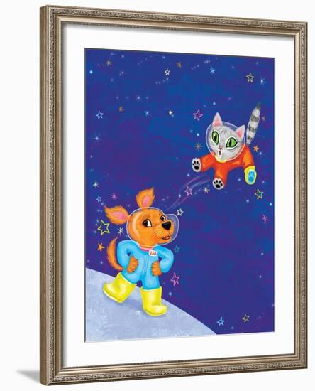 Mutt on the Moon - Jack & Jill-Elisa Chavarri-Framed Giclee Print