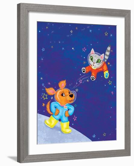 Mutt on the Moon - Jack & Jill-Elisa Chavarri-Framed Giclee Print