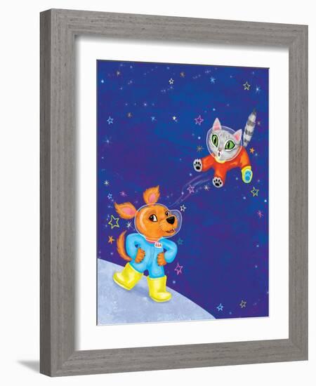 Mutt on the Moon - Jack & Jill-Elisa Chavarri-Framed Giclee Print