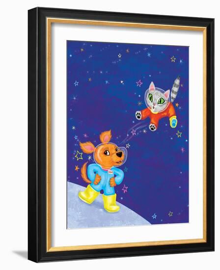 Mutt on the Moon - Jack & Jill-Elisa Chavarri-Framed Giclee Print