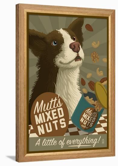 Mutt - Retro Mixed Nuts Ad-Lantern Press-Framed Stretched Canvas