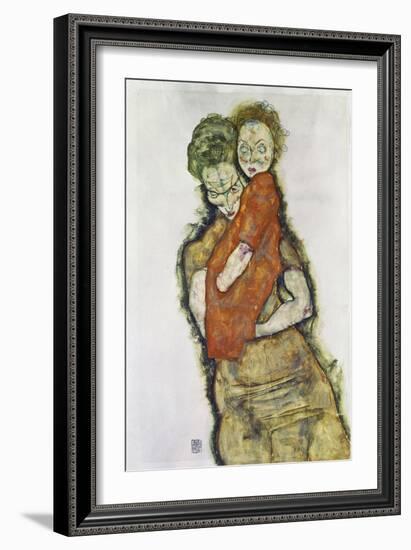 Mutter mit Kind. 1914-Egon Schiele-Framed Giclee Print