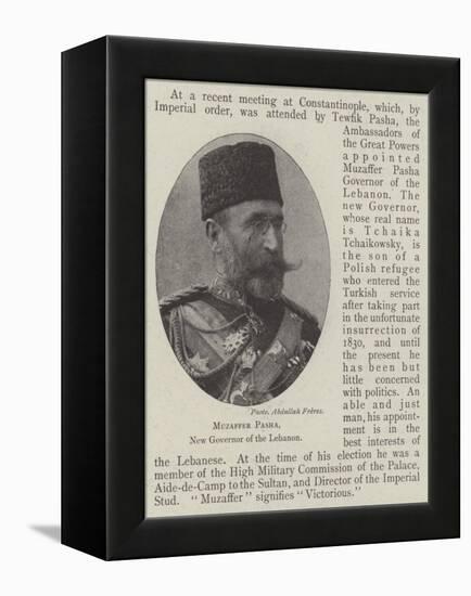 Muzaffer Pasha, New Governor of the Lebanon-null-Framed Premier Image Canvas