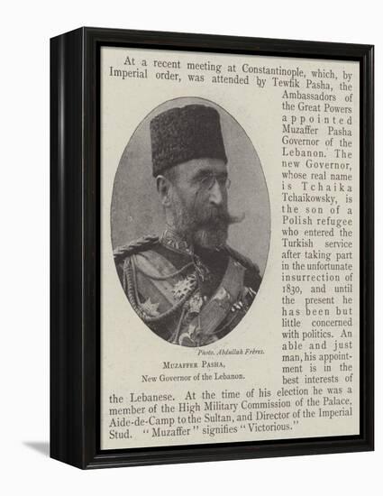 Muzaffer Pasha, New Governor of the Lebanon-null-Framed Premier Image Canvas