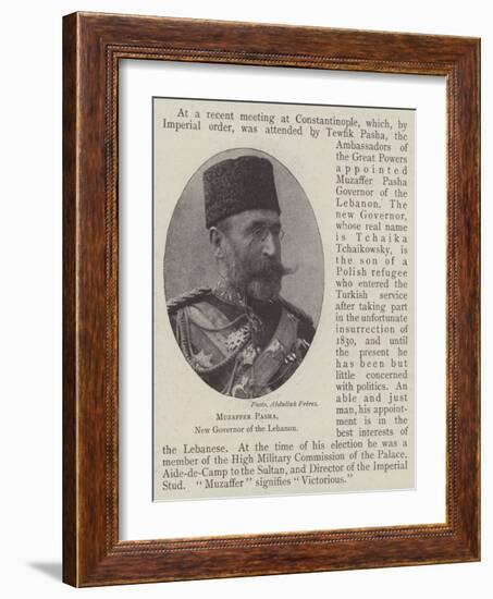 Muzaffer Pasha, New Governor of the Lebanon-null-Framed Giclee Print