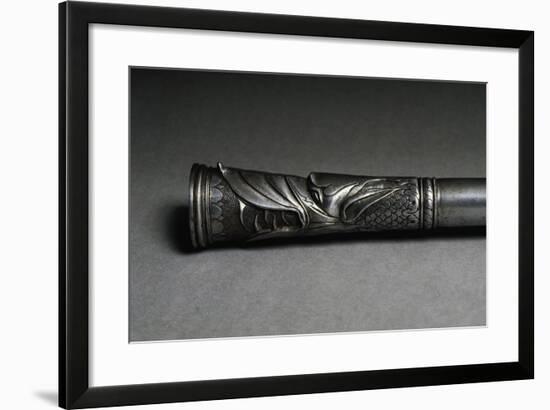 Muzzle of Arquebus Barrel Engraved with French Lilies and Head of Dragon-null-Framed Giclee Print