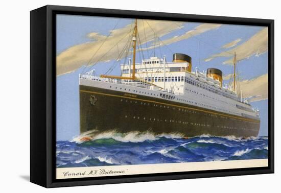 Mv Britannic Cruse Ship-null-Framed Stretched Canvas