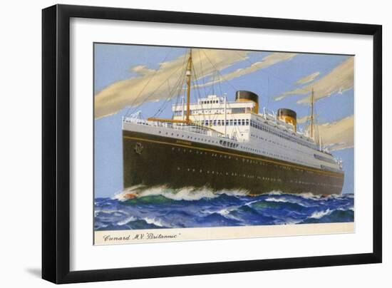 Mv Britannic Cruse Ship-null-Framed Art Print