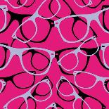 Print I Love Hipster Glasses And Mustaches-mvasya-Stretched Canvas