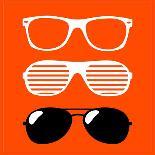 Print I Love Hipster Glasses And Mustaches-mvasya-Stretched Canvas