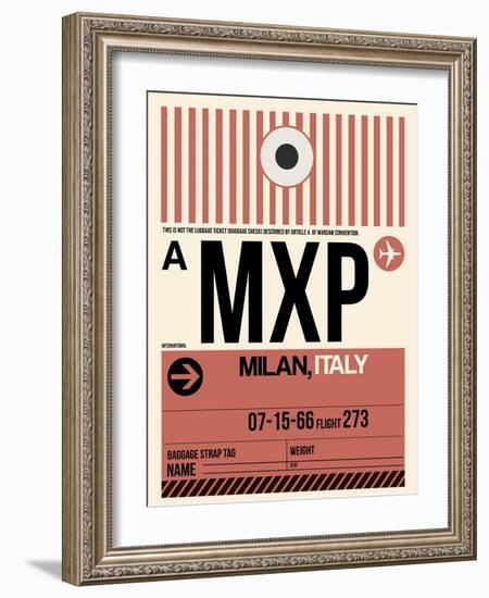 MXP Milan Luggage Tag 1-NaxArt-Framed Art Print