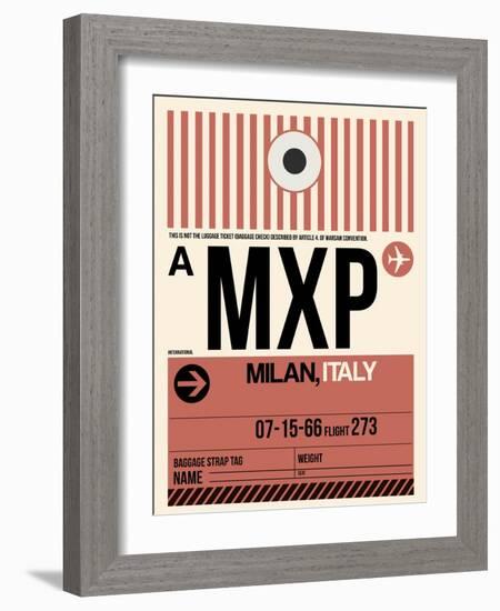 MXP Milan Luggage Tag 1-NaxArt-Framed Art Print