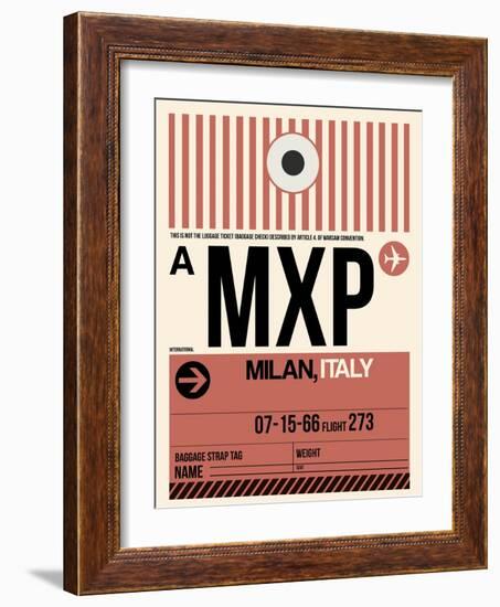 MXP Milan Luggage Tag 1-NaxArt-Framed Art Print