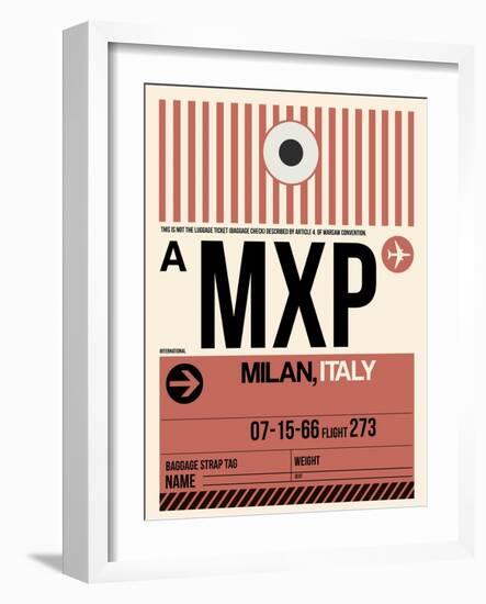 MXP Milan Luggage Tag 1-NaxArt-Framed Art Print