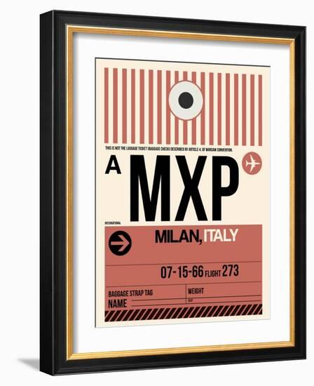 MXP Milan Luggage Tag 1-NaxArt-Framed Art Print