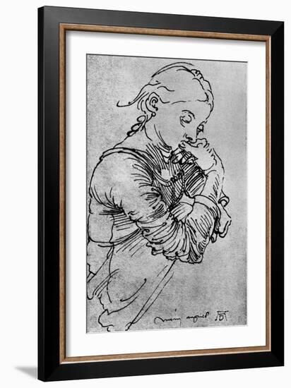 My Agnes, Durer's Wife Depicted as a Girl, 1495-Albrecht Durer-Framed Giclee Print