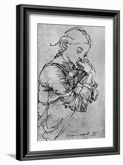 My Agnes, Durer's Wife Depicted as a Girl, 1495-Albrecht Durer-Framed Giclee Print