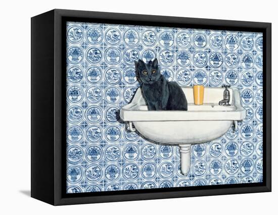 My Bathroom Cat-Ditz-Framed Premier Image Canvas