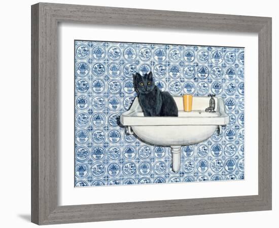 My Bathroom Cat-Ditz-Framed Giclee Print