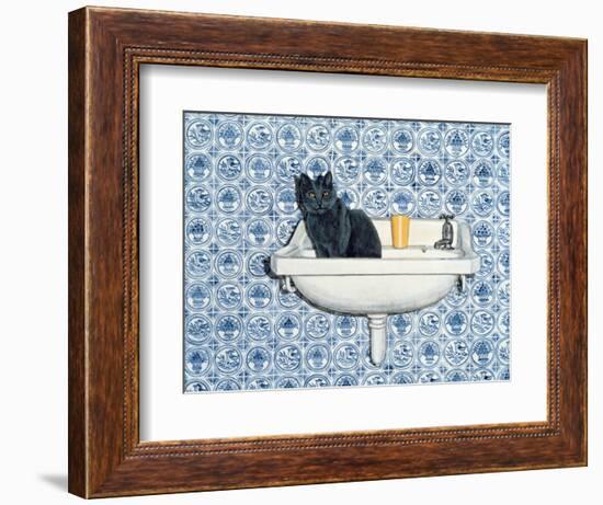 My Bathroom Cat-Ditz-Framed Giclee Print