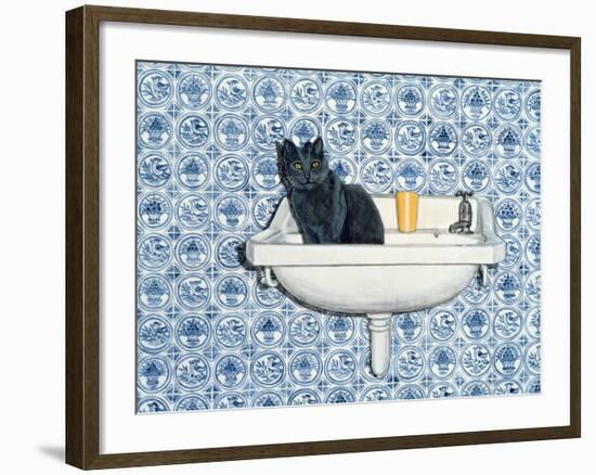 My Bathroom Cat-Ditz-Framed Giclee Print