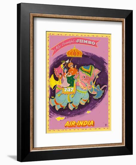 My Beautiful Jumbo - Boeing 747 Jumbo Jet - Air India-Pacifica Island Art-Framed Art Print