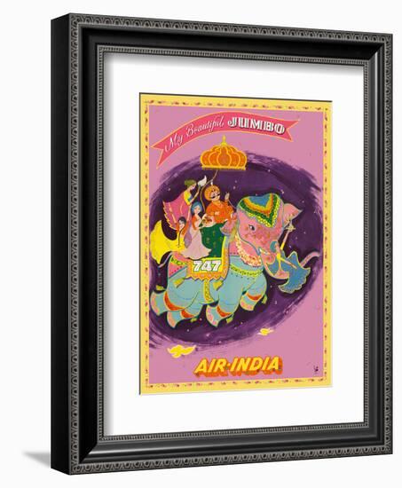 My Beautiful Jumbo - Boeing 747 Jumbo Jet - Air India-Pacifica Island Art-Framed Art Print