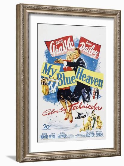 My Blue Heaven, Betty Grable, Dan Dailey, 1950-null-Framed Art Print