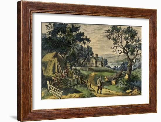 My Boyhood's Home-Currier & Ives-Framed Giclee Print