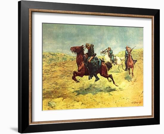 My Bunkie - the Rescue-Charles Shreyvogel-Framed Art Print