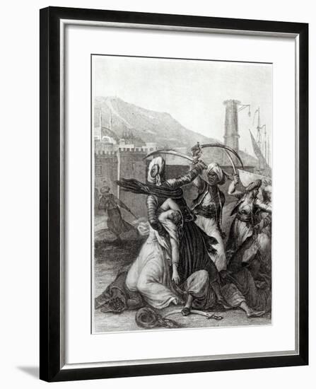 My Captain Kept Me Concealed Behind Him, and Cut Down Everyone Who Opposed Him, Candide Voltaire-Jean-Michel Moreau the Younger-Framed Giclee Print