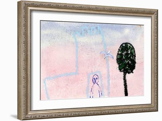 My Castle, a Seagull and a Cyprus Tree, 2005-Gigi Sudbury-Framed Giclee Print