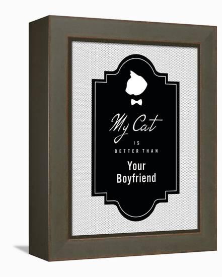 My Cat Is Better Than Your Boyfriend-null-Framed Stretched Canvas