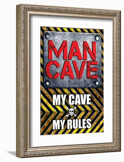 My Cave My Rules-SM Design-Framed Art Print