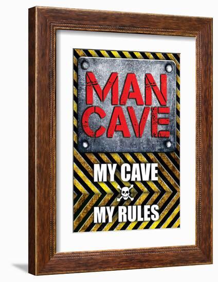 My Cave My Rules-SM Design-Framed Art Print