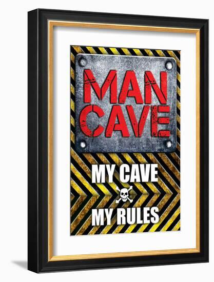 My Cave My Rules-SM Design-Framed Art Print