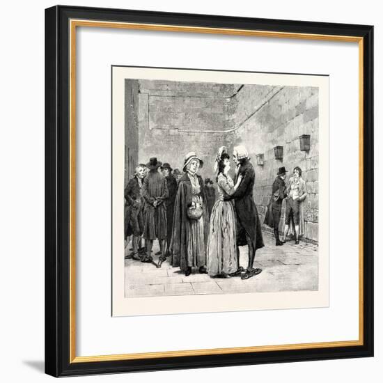 My Child My Lucinda' Said the Good Man Kissing Her Fondly-null-Framed Giclee Print