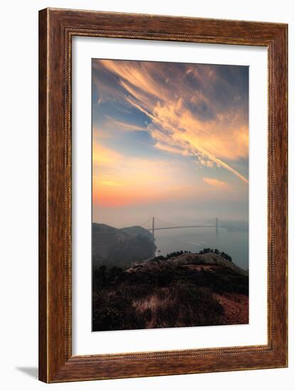 My City Was Gone Smoky Sunrise Summer Golden Gate San Francisco Bay-Vincent James-Framed Photographic Print