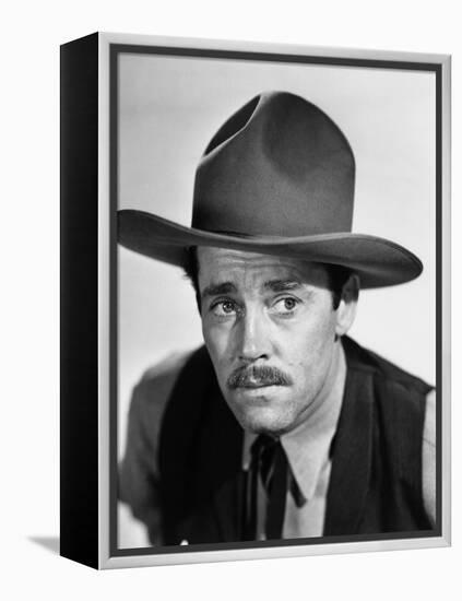 MY DARLING CLEMENTINE, 1946 directed by JOHN FORD Henry Fonda (b/w photo)-null-Framed Stretched Canvas