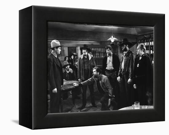 MY DARLING CLEMENTINE, 1946 directed by JOHN FORD Henry Fonda, Walter Brennan and John Ireland (b/w-null-Framed Stretched Canvas