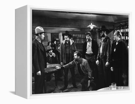 MY DARLING CLEMENTINE, 1946 directed by JOHN FORD Henry Fonda, Walter Brennan and John Ireland (b/w-null-Framed Stretched Canvas