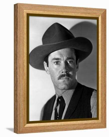 MY DARLING CLEMENTINE, 1946 directed by JOHN FORD Heny Fonda (b/w photo)-null-Framed Stretched Canvas